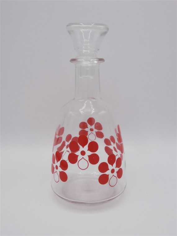 carafe vintage decor floral rouge