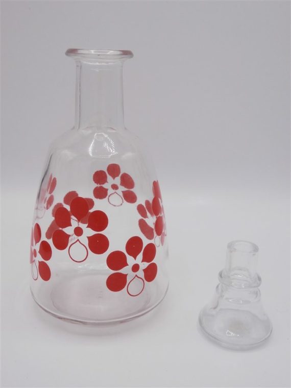 carafe vintage decor floral rouge