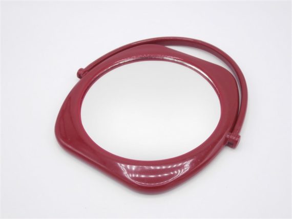 miroir vintage plastique bordeaux maquillage