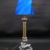 lampe pied ancien metal et laiton abat jour fabrique a partir d une imprimante 3D
