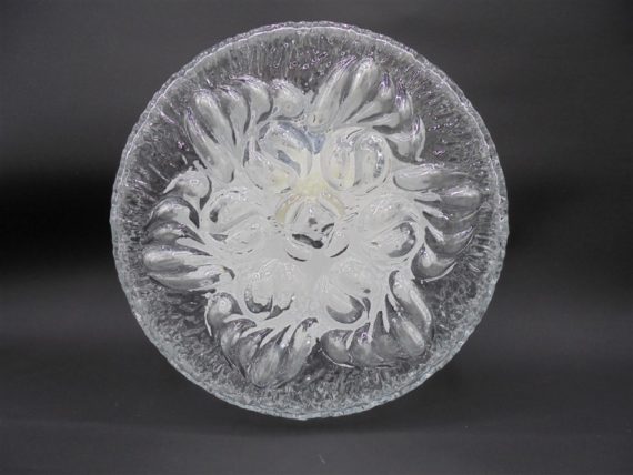 plafonnier rond verre decor soleil flammes