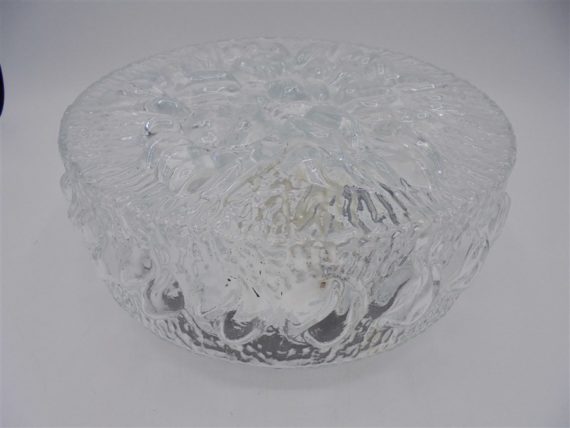 plafonnier rond verre decor soleil flammes