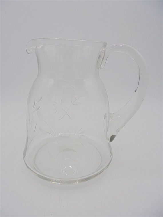 pichet verre cisele ancien