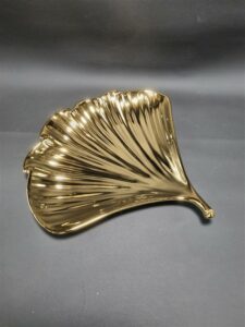 vide poche en forme de feuille de style art deco