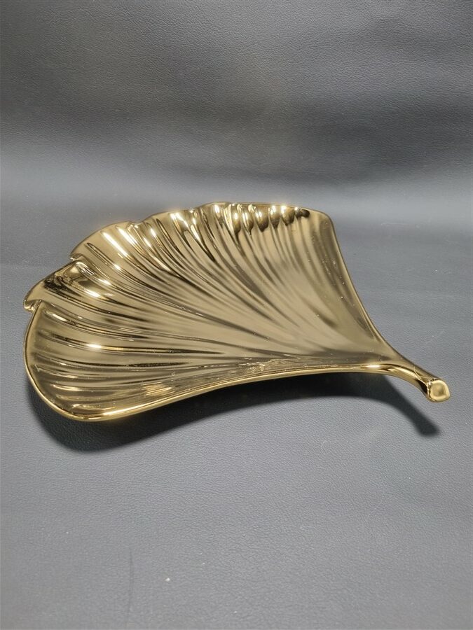 vide poche en forme de feuille de style art deco