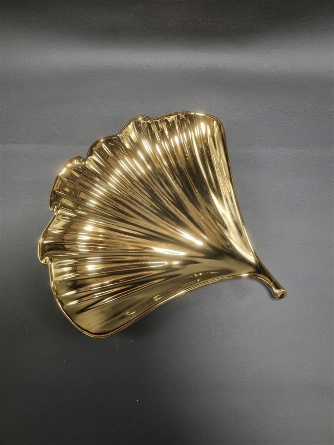 vide poche en forme de feuille de style art deco