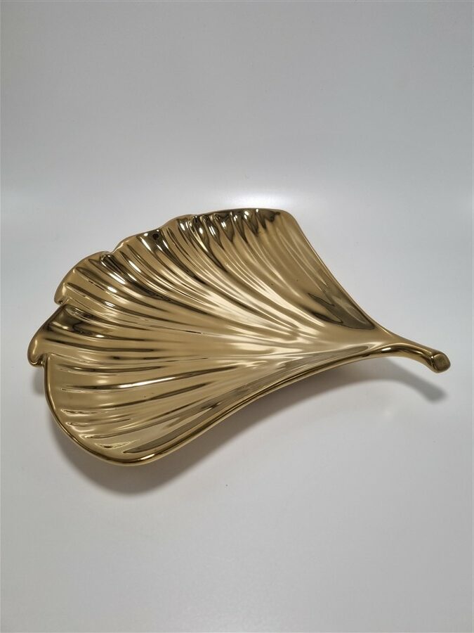 vide poche en forme de feuille de style art deco