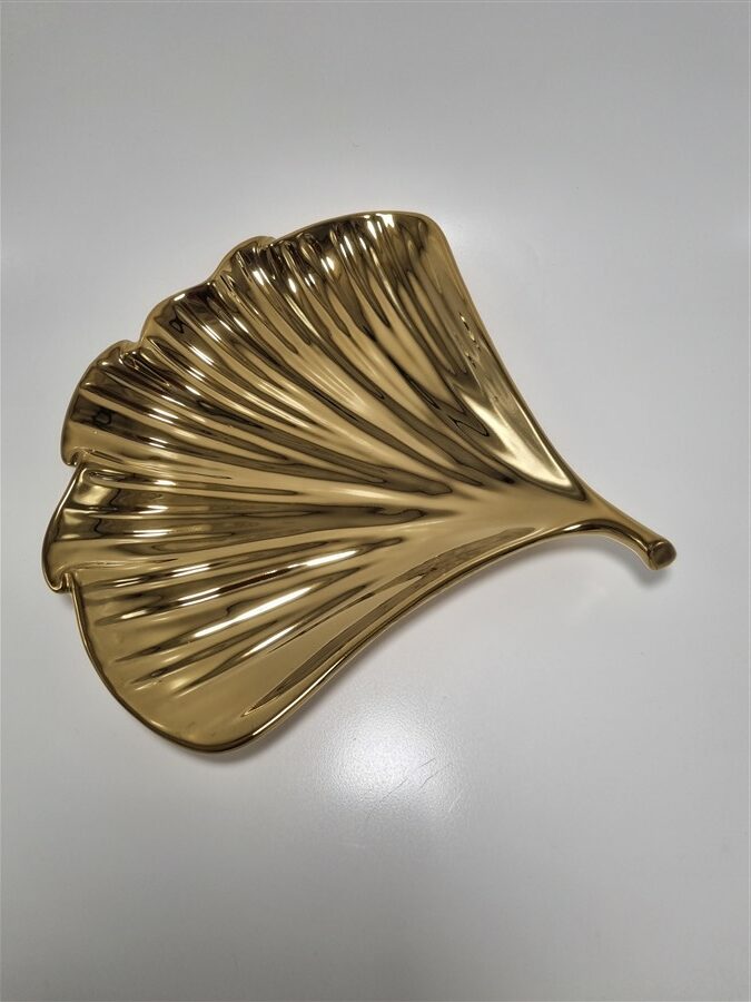vide poche en forme de feuille de style art deco