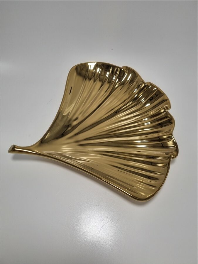 vide poche en forme de feuille de style art deco