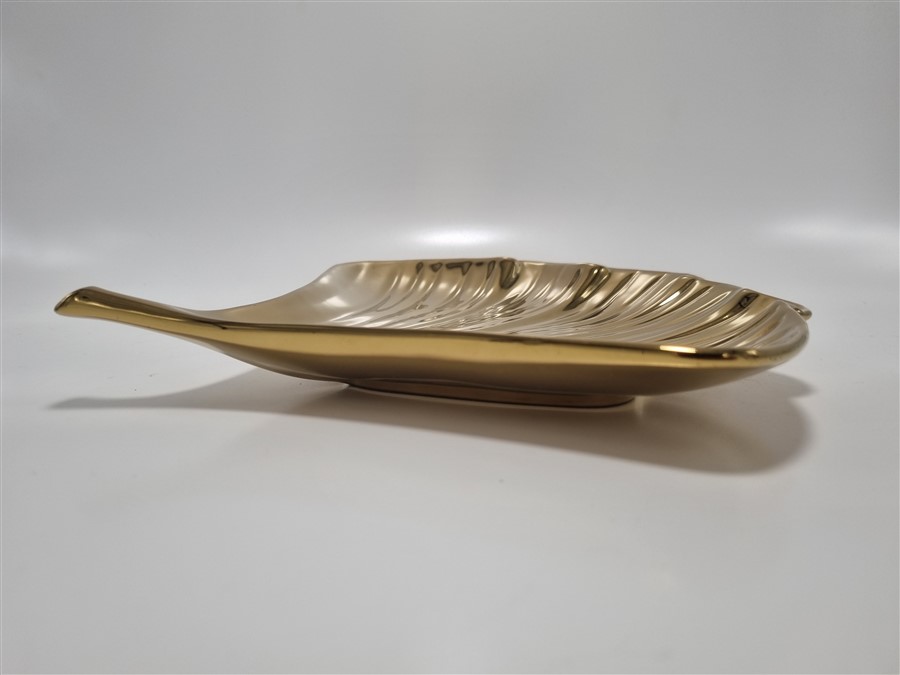 vide poche en forme de feuille de style art deco