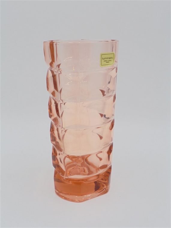 ancien petit vase verre rose
