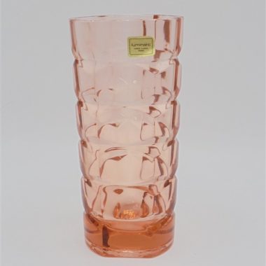 ancien petit vase verre rose