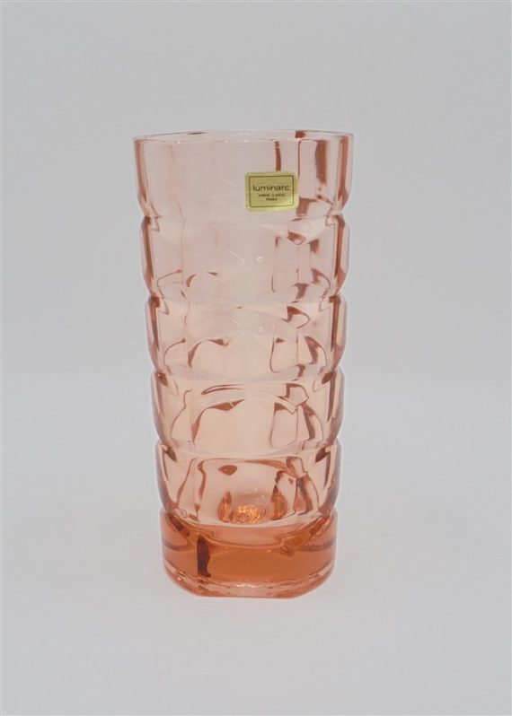 ancien petit vase verre rose