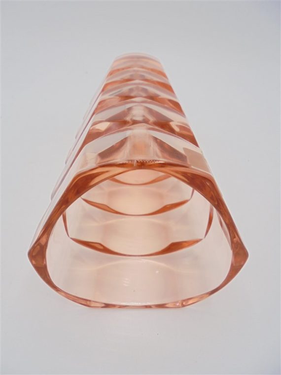 ancien petit vase verre rose