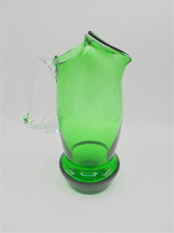 pichet broc pot a eau orangeade vintage verre vert
