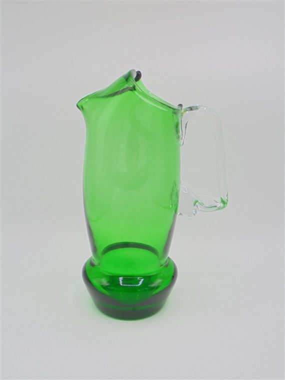 pichet broc pot a eau orangeade vintage verre vert