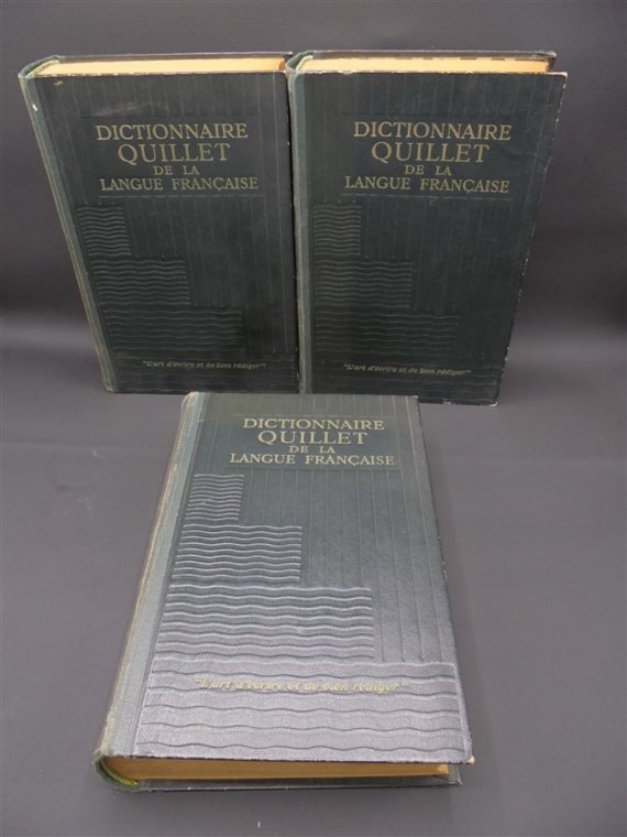 ancien dictionnaire quillet de la langue francaise 3 tomes