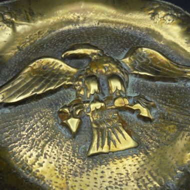 assiette bronze dore aigle imperial