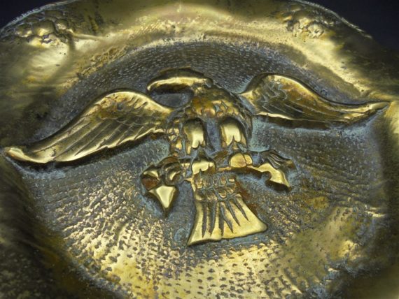 assiette bronze dore aigle imperial