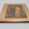 ancien cadre photo miroir rose mariage couple