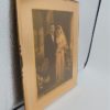 ancien cadre photo miroir rose mariage couple