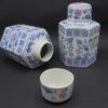 pots a the porcelaine chinoise decor floral bleu et rose