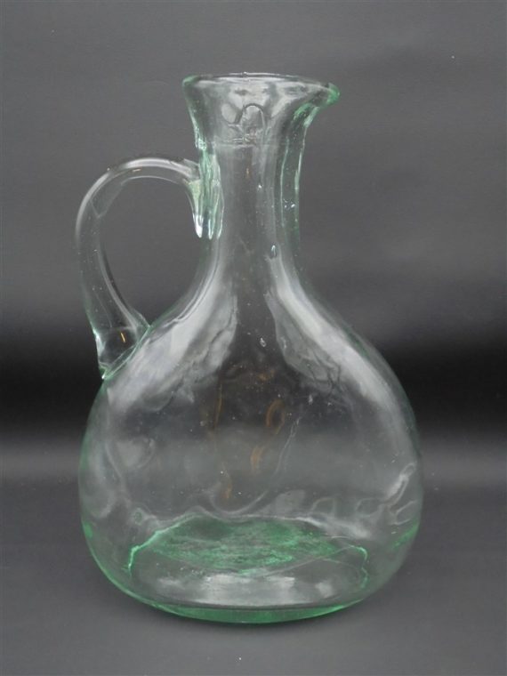 ancien pot a eau pichet en verre epais