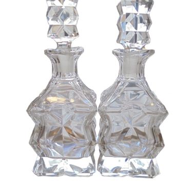 duo flacons verres style art deco