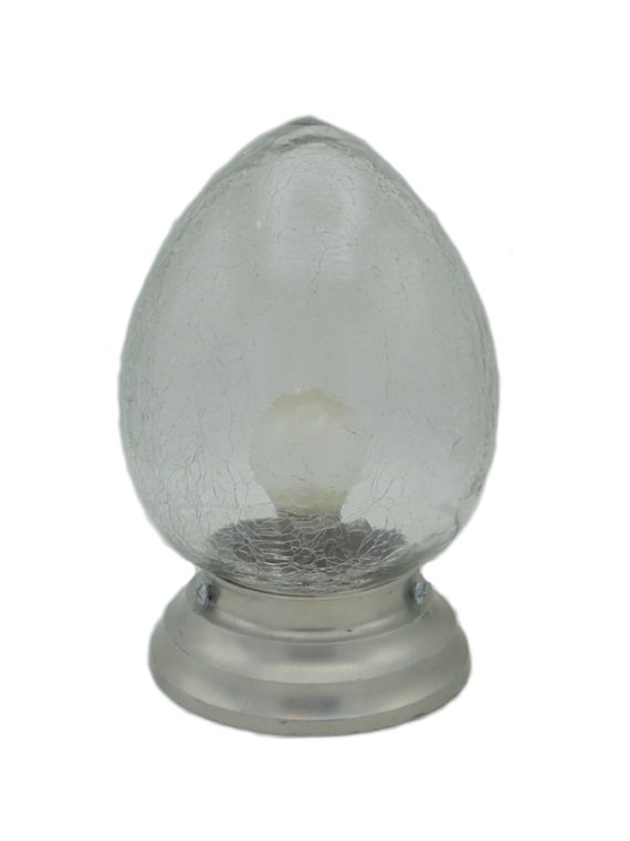 lampe oeufs verre craquele brocante