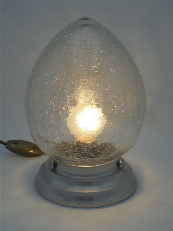 lampe oeuf verre craquele