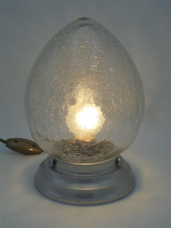 lampe oeuf verre craquele