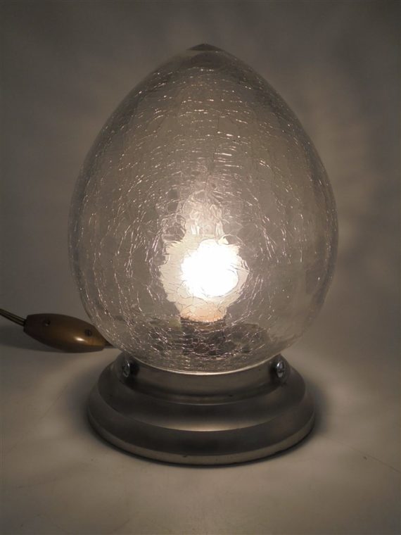 lampe oeuf verre craquele