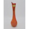 vase orange M F cristal de paris