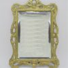 ancien miroir biseaute contour dore laiton