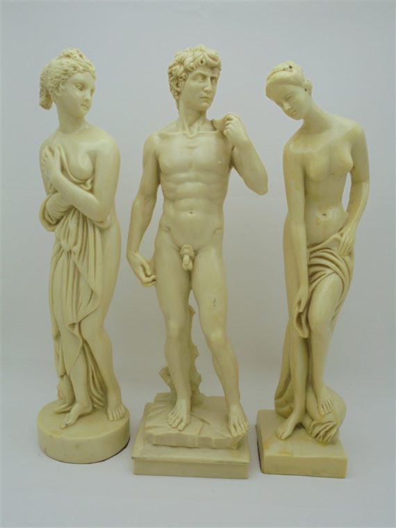 statuettes david divinites grecques femme nues lotti resine