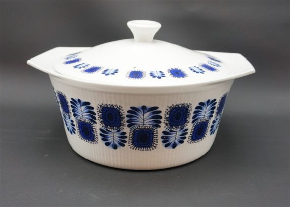 legumier soupiere plat vintage digoin sarreguemines porcelaine a feu decor bleu decor palma