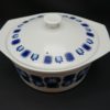 legumier soupiere plat vintage digoin sarreguemines porcelaine a feu decor bleu decor palma