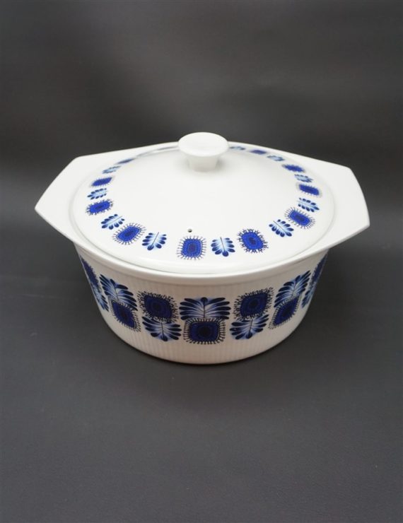 legumier soupiere plat vintage digoin sarreguemines porcelaine a feu decor bleu decor palma