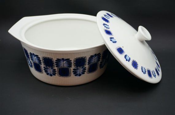 legumier soupiere plat vintage digoin sarreguemines porcelaine a feu decor bleu