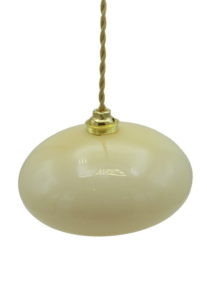 suspension vintage art deco globe verre creme beige
