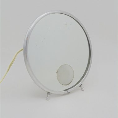 ancien miroir barbier rond retroeclaire mirophar brot milieu XXe