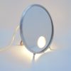 ancien miroir barbier rond retroeclaire mirophar brot milieu XXe