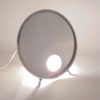 ancien miroir barbier rond retroeclaire mirophar brot milieu XXe