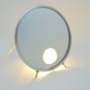 ancien miroir barbier rond retroeclaire mirophar brot milieu XXe