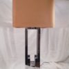 grande lampe de luxe L382JC signee vintage annees 70 chromee italy lumica circa willy rizzo