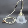 lampe baladeuse globe floral ancien verre ou cristal