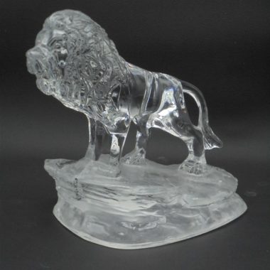 figurine lion cristal presse papier