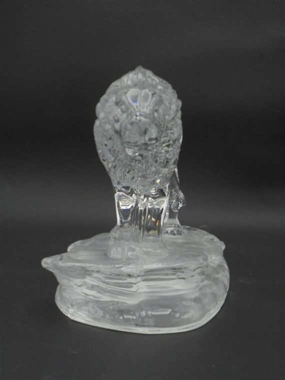 figurine lion cristal presse papier