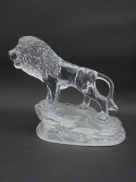 figurine lion cristal presse papier