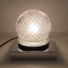 lampe chic luxe hillebrand globe verre pics socle chrome